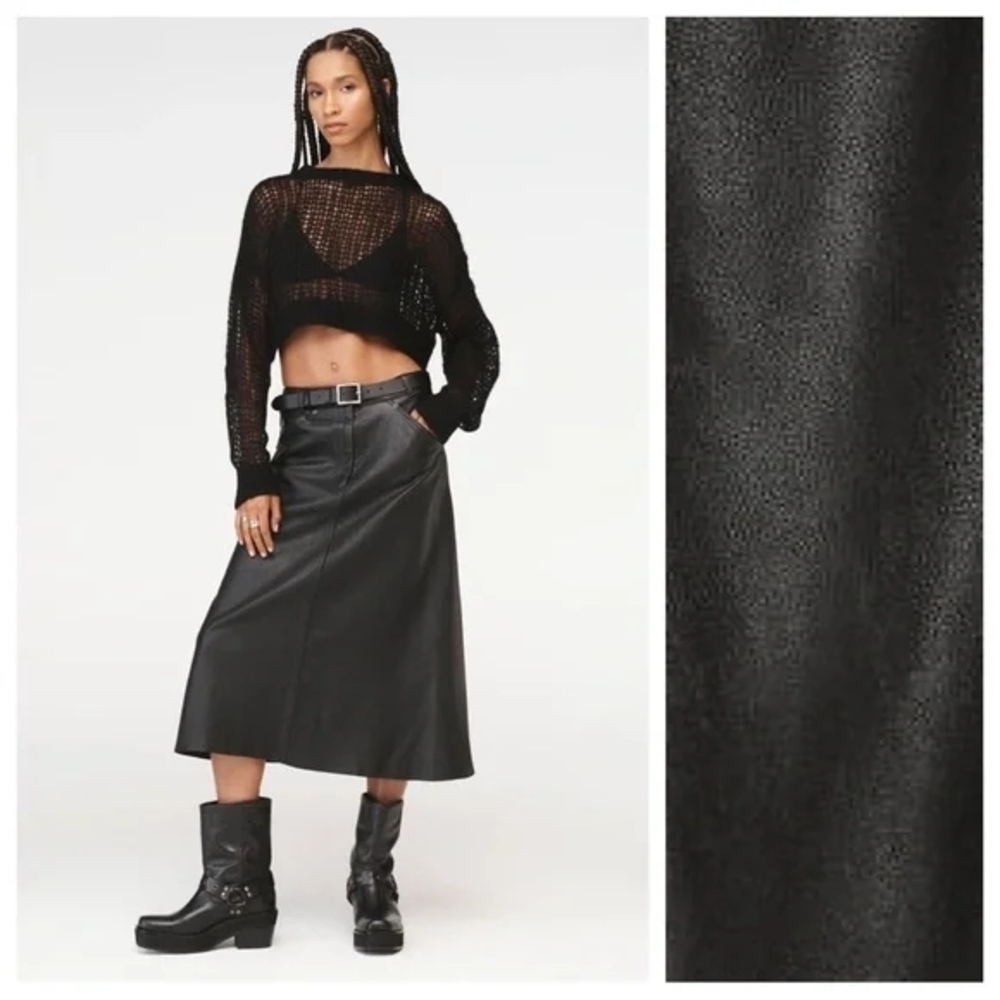 Zara Steven Meisel Leather Skirt